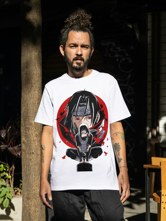 The Prodigy's Shadow: Itachi Uchiha Double Image Premium T-Shirt
