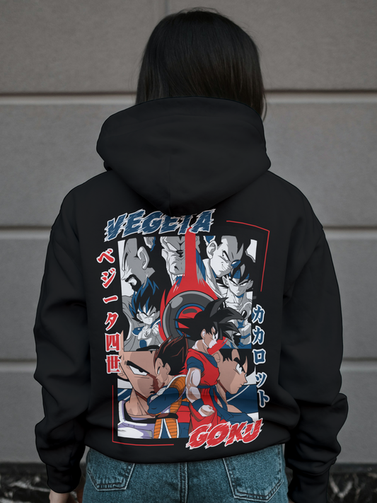 Saiyan Legacy – Inspired by Vegeta × Goku Premium Unisex Hoodie | 340 GSM Cotton